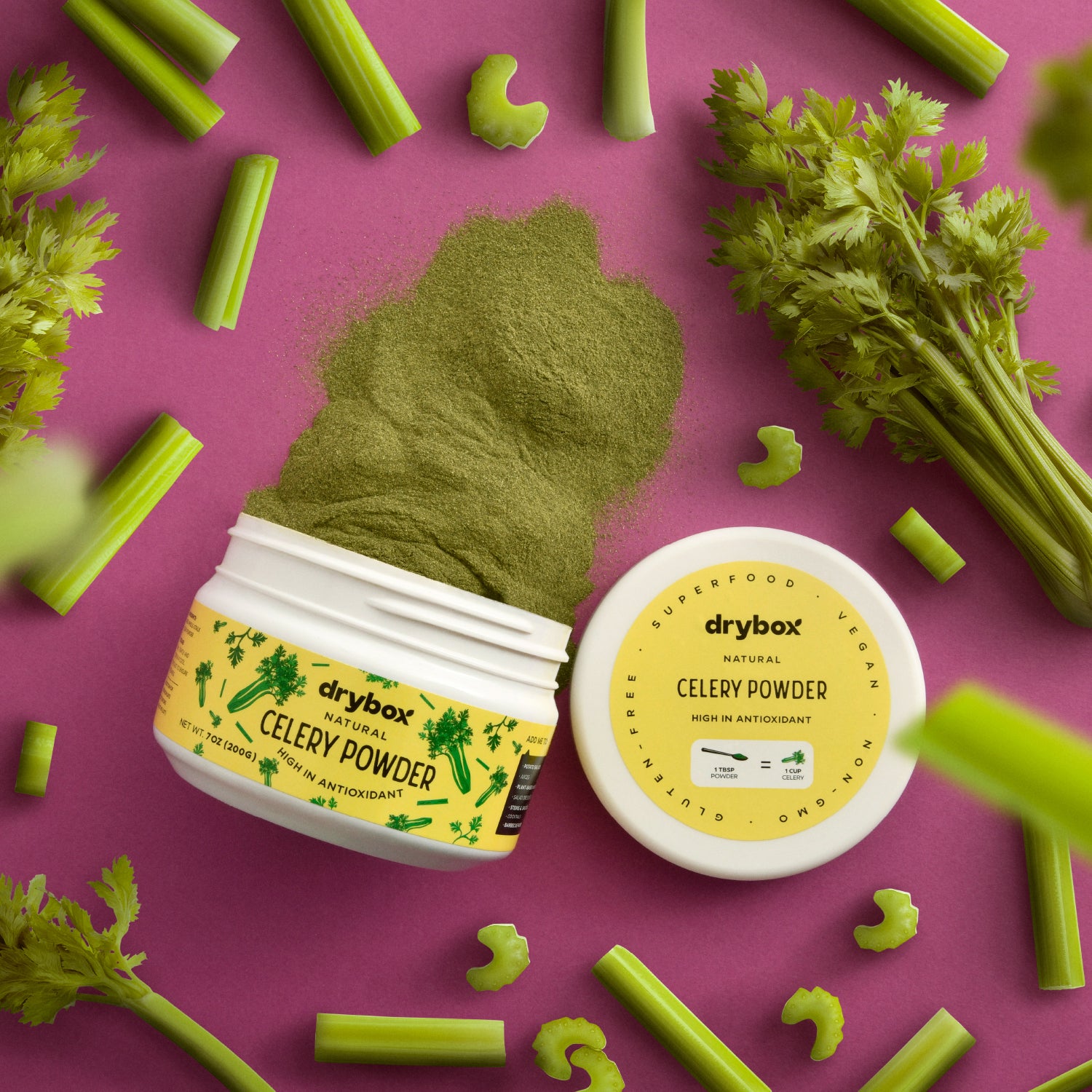 CELERY POWDER 7 OZ RICH IN ANTIOXIDANTS Drybox