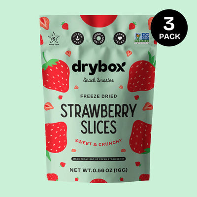 Freeze Dried Strawberry Slices 3 Pack - 0.56 oz (16g)