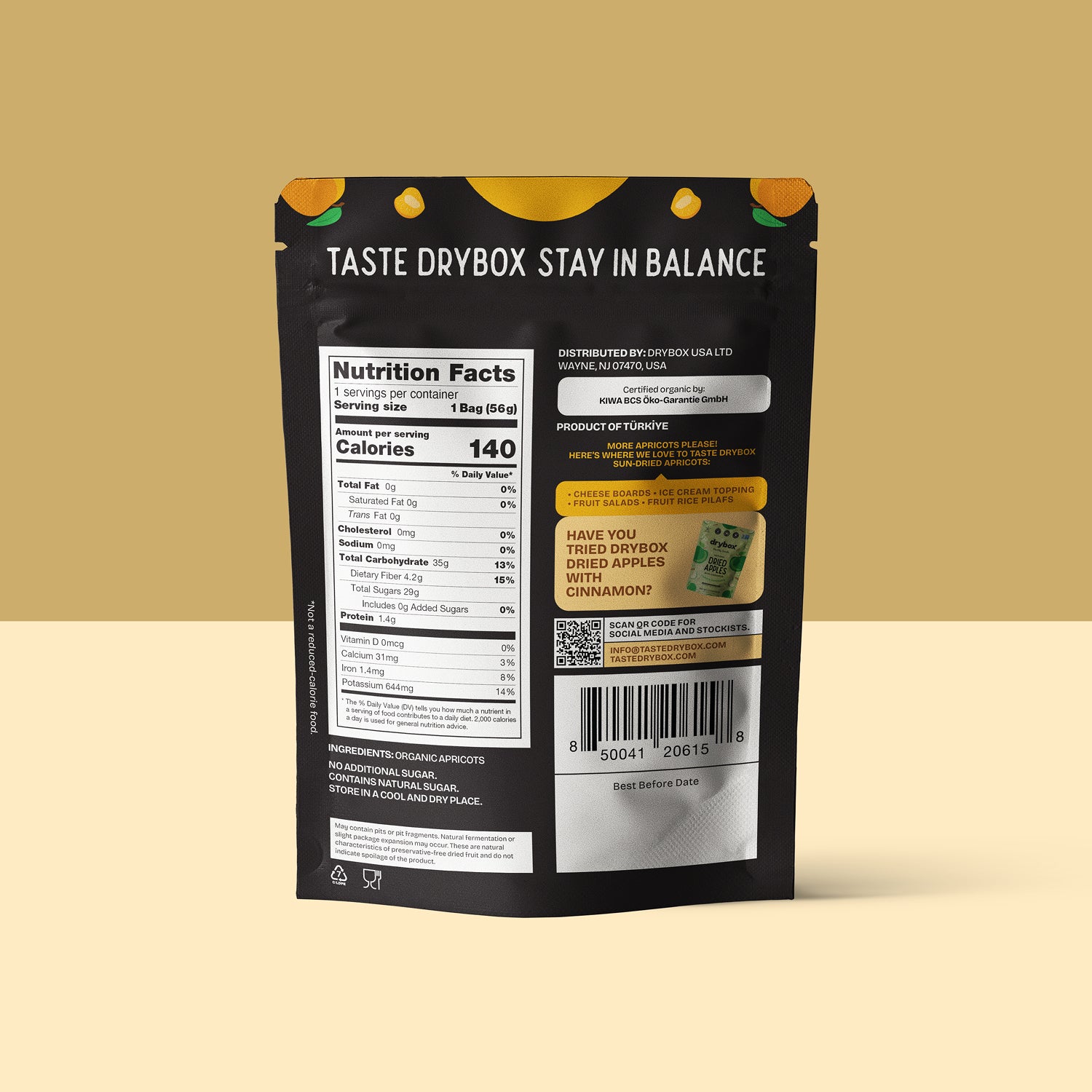 SUN-DRIED APRICOTS - 2 OZ