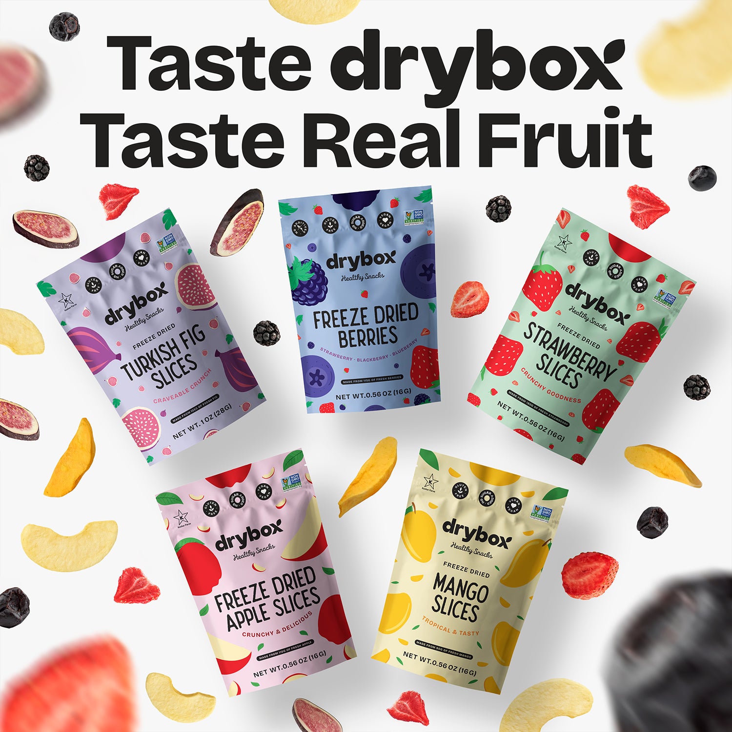 Freeze Dried Berries - 12 Pack - 0.56 Oz - 16 G - Satisfying