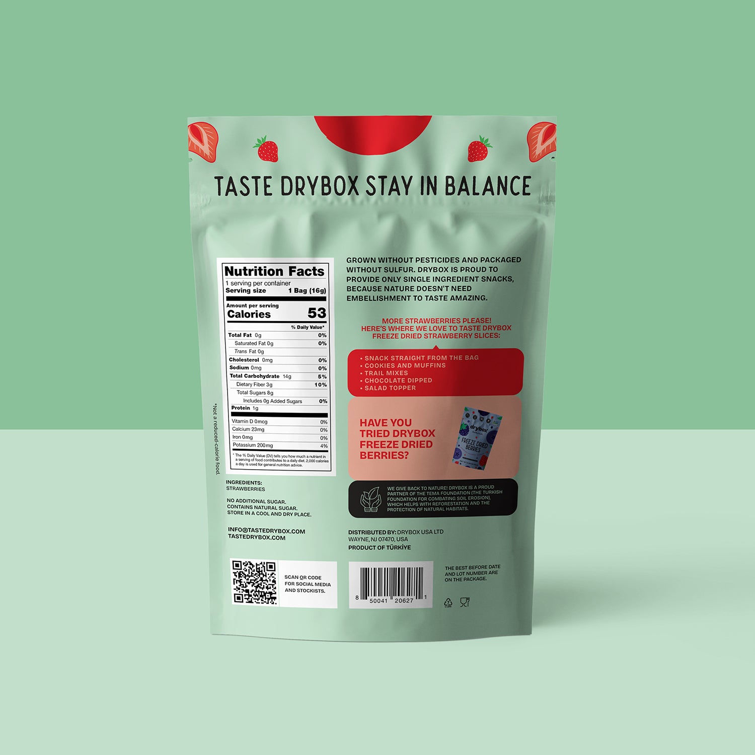 FREEZE DRIED STRAWBERRY SLICES - 0.56 OZ