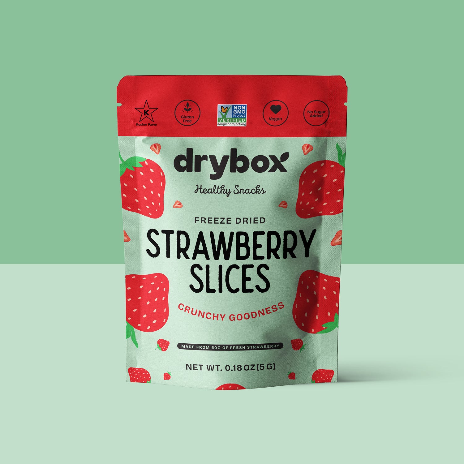 FREEZE DRIED STRAWBERRY SLICES - 0.18 OZ