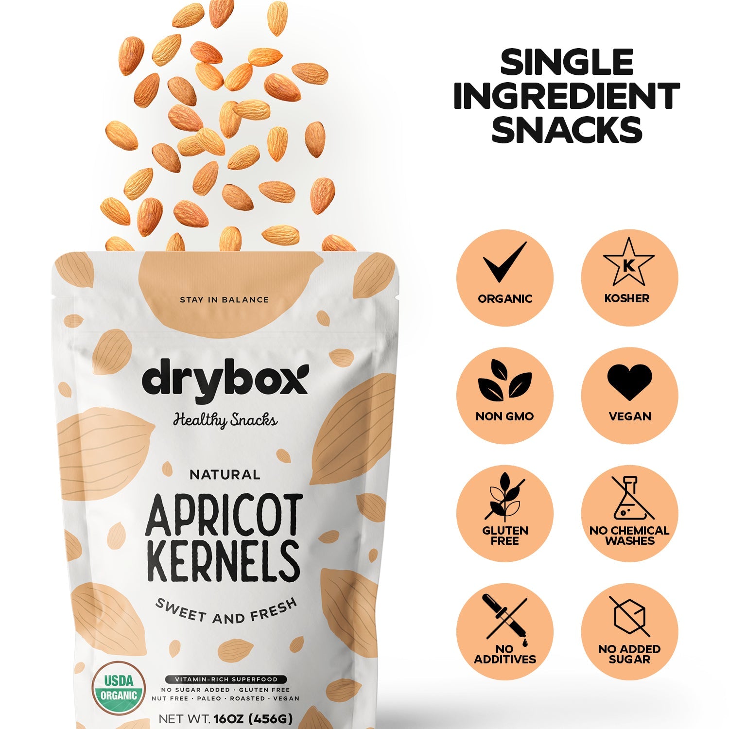 DRIED APRICOTS - BIG PACK - 16 OZ - SOFT AND SMOOTH – drybox